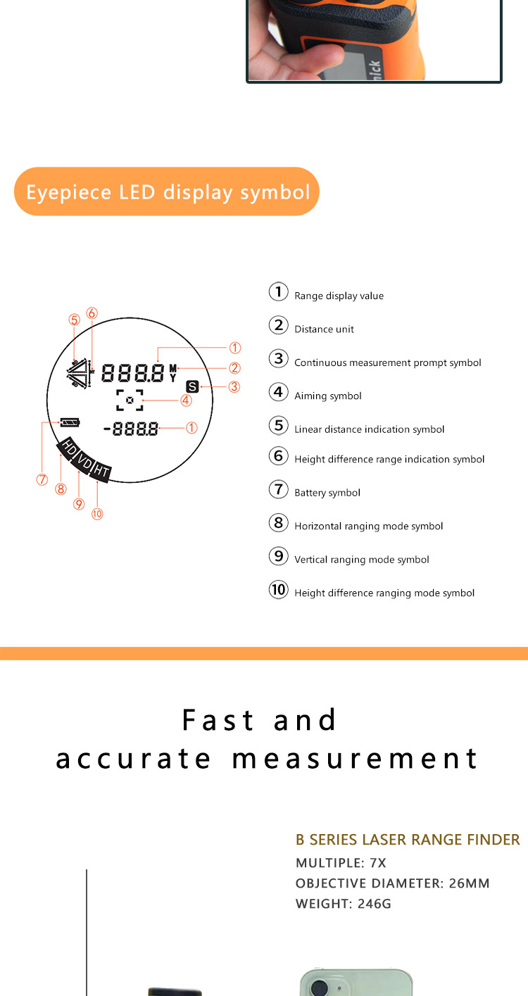 2200B Multi-function Laser Distance Meter with Bluetooth