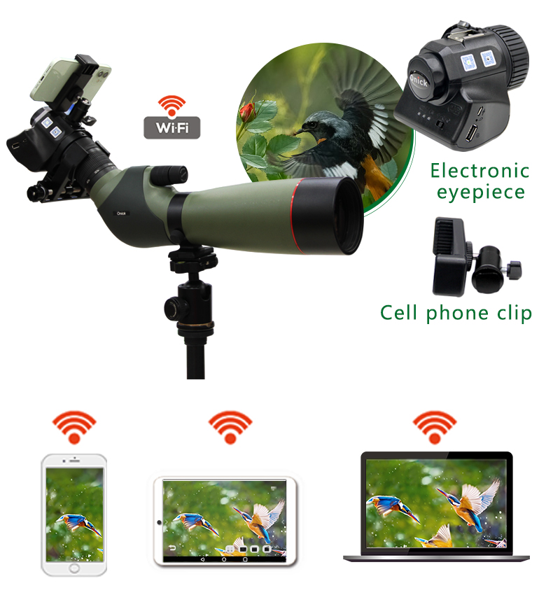 20-60x82ED Monocular Wireless Wifi Snapshot System