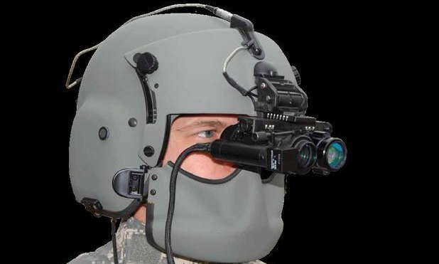 Helmet-mounted monocular low-light night vision device