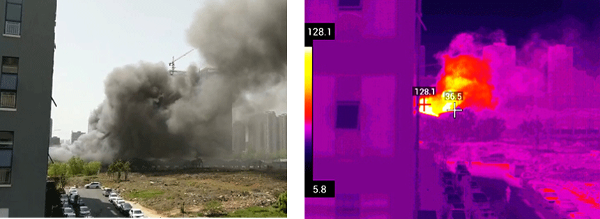 Application of infrared thermal imager in fire monitoring